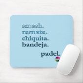 Padel Mouse Pad - Word Vibe Sky Blue Mousepad (Mit Mouse)