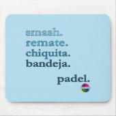 Padel Mouse Pad - Word Vibe Sky Blue Mousepad (Vorne)