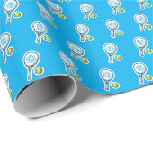 Padel-Muster Geschenkpapier (Rolleneckpunkt)