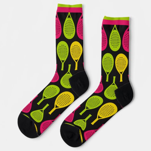 🎾 Padel Neon Kundgebung Runners Socken (Linkes Detail)