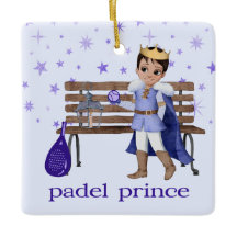 PADEL-ORNAMENT – CHARMANTER PADEL-PRINZ IN BLAU