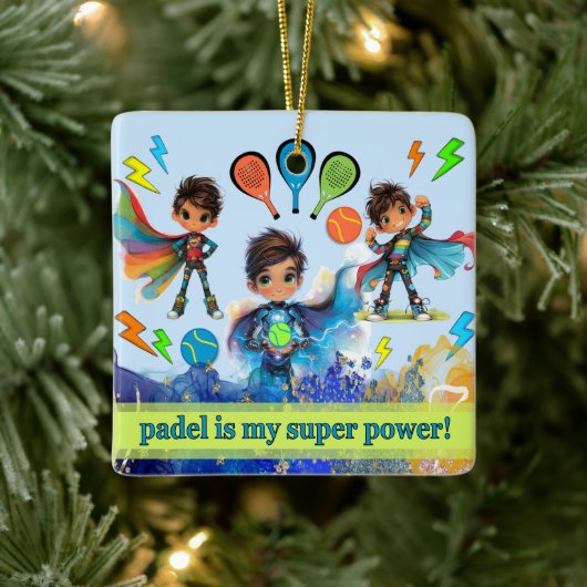 PADEL ORNAMENT – PADEL BOYS SUPERHEROES BLUE (Baum)