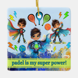 PADEL ORNAMENT – PADEL BOYS SUPERHEROES BLUE