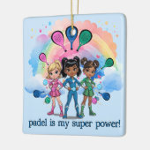 PADEL ORNAMENT – PADEL GIRLS SUPERHEROES BLUE (Links)