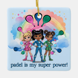 PADEL ORNAMENT – PADEL GIRLS SUPERHEROES BLUE