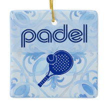 Padel-Ornament – Spanische Fliesen-Vibes in Blau