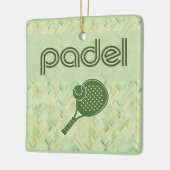 Padel Ornament-Spanish Tile Vibes in Matcha Green Keramikornament (Links)