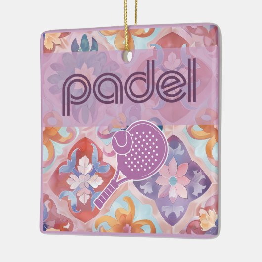 Padel Ornament – Spanish Tile Vibes in Purple (Links)