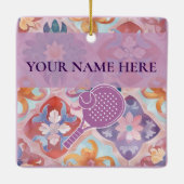 Padel Ornament – Spanish Tile Vibes in Purple (Rückseite)