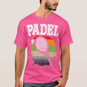 Padel-Paddle-Tennisschlägerball Vintage-Farben T-Shirt