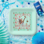 Padel Paper Plate – Padel Retro Christmas Pappteller (Party)