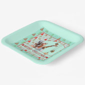 Padel Paper Plate – Padel Retro Christmas Pappteller (Gewinkelt)
