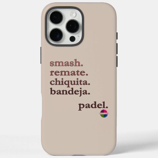 Padel Phone Case-Personalize Word Vibe Taupe Brown Case-Mate iPhone Hülle (Rückseite)