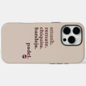 Padel Phone Case-Personalize Word Vibe Taupe Brown Case-Mate iPhone Hülle (Rückseite (Horizontal))
