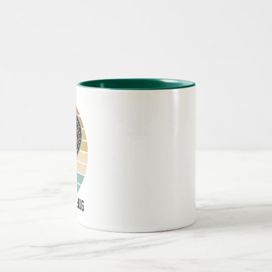 Padel Player Retro Zweifarbige Tasse (Mittel)