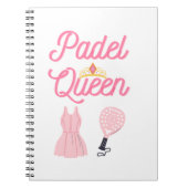 Padel Queen Notebook Notizblock (Vorderseite)