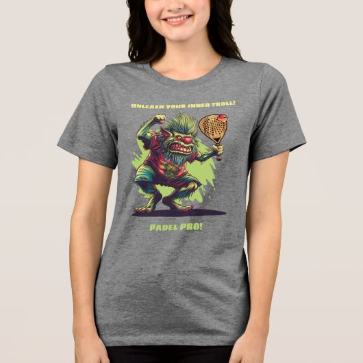 🧌Padel Racket Rager Tri-Blend Shirt (Vorderseite)