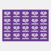 Padel racket Weihnachtsblatt Geschenkpapier Set (Vorderseite 3)