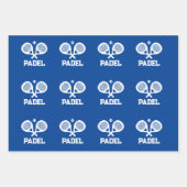 Padel racket Weihnachtsblatt Geschenkpapier Set (Vorderseite)