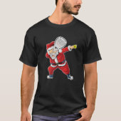 Padel Santa Claus Dabbing Padel Weihnachtskraut T-Shirt (Vorderseite)