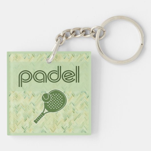 Padel-Schlüsselanhänger – Spanische Fliesen Vibes Schlüsselanhänger (Rückseite)