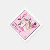 PADEL-SERVIETTE: CELEBRATION PADEL DIVA - HELLROSA SERVIETTE (Ecke)