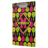 Padel Smash mit Monogramm Klemmbrett (Links)