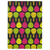 Padel Smash mit Monogramm Klemmbrett (Rückseite)