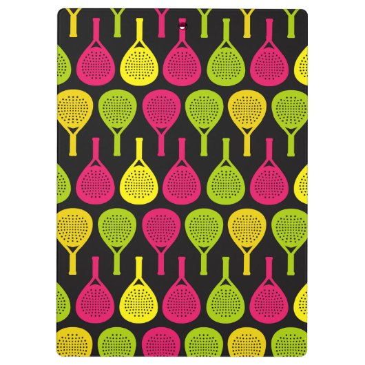 Padel Smash mit Monogramm Klemmbrett (Rückseite)