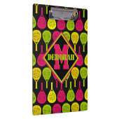 Padel Smash mit Monogramm Klemmbrett (Rechts)