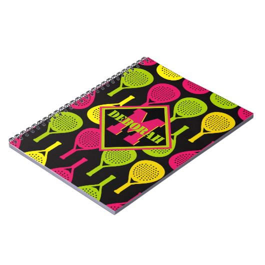 Padel Smash Notes mit Monogramm Notizblock (Linke Seite)