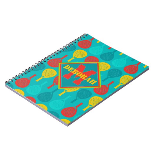 Padel Smash Notes mit Monogramm Notizblock (Linke Seite)