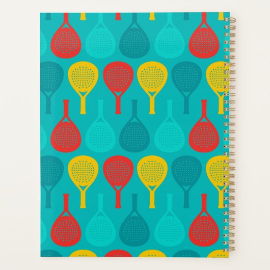 Padel Smash Notes mit Monogramm Planer (Rückseite)