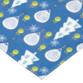 🎾 🎄 Padel Smashing Weihnachten Tischdecke (Schrägansicht)