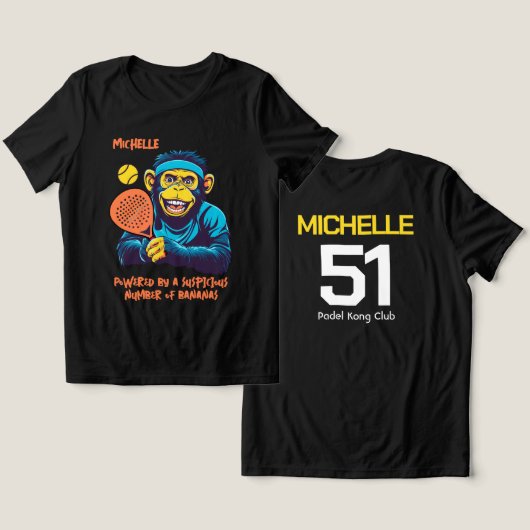Padel Suspicious Banana Club Tee (Design Vorderseite & Rückseite)