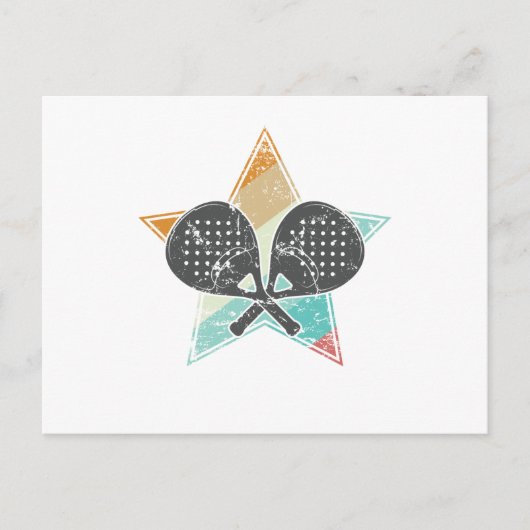 Padel Tennis Ballsportart Postkarte (Vorderseite)