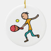 Padel Tennis Keramik Ornament (Hinten)