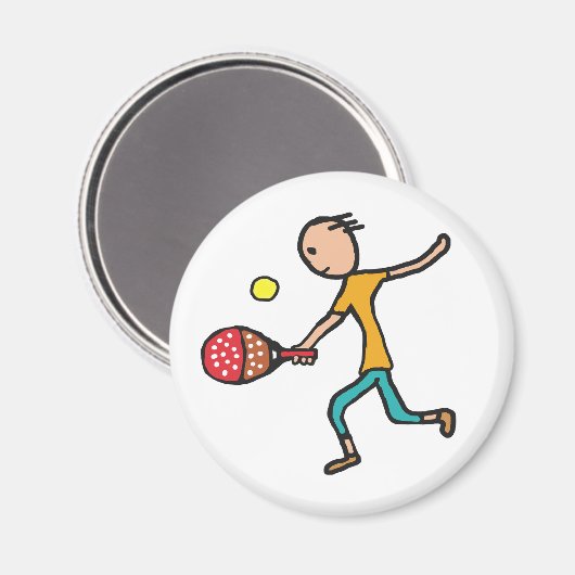 Padel Tennis Magnet (Vorderseite/Rückseite)