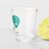 Padel Tennis Racket und Balls Personalisiert Schnapsglas (Rechts)