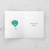 Padel Tennis Rackets und Balls Personalisiert Karte (Innenseite)