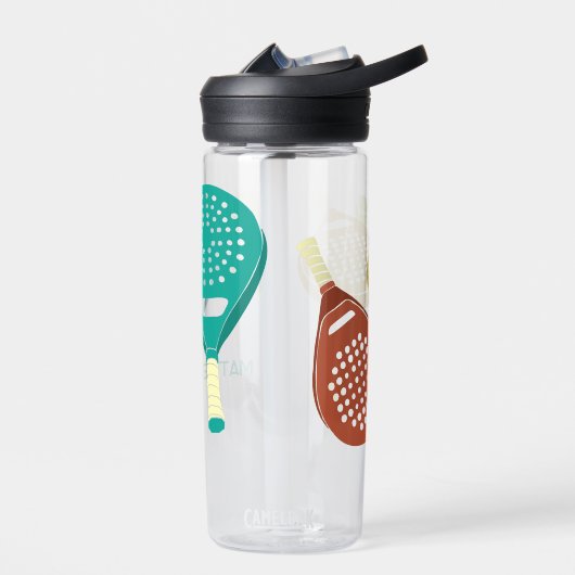 Padel Tennis Rackets und Balls Personalisiert Trinkflasche (Links)