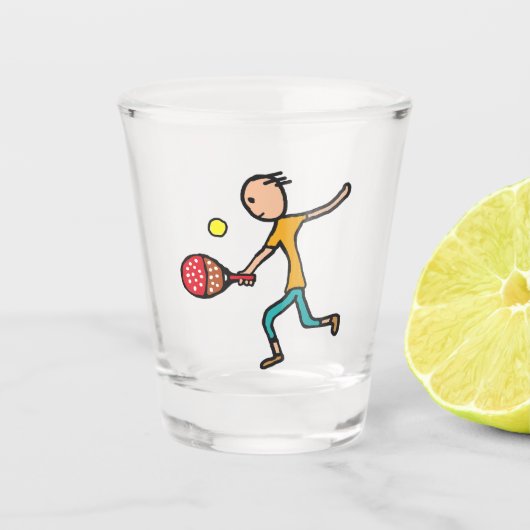 Padel Tennis Schnapsglas (Vorderseite)