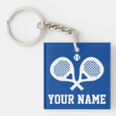 Padel Tennisspieler Schlüsselanhänger mit individu (Vorderseite)