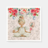 Padel Themed Napkins– Christmas Angel Motif Serviette (Vorderseite)