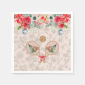 Padel Themed Napkins – Festive Racquet Motif Serviette (Vorderseite)