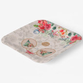 Padel Themed Paper Plates – Festive Racquet Motif Pappteller (Gewinkelt)