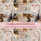 Padel Themed Paper Plates – Festive Racquet Motif Pappteller