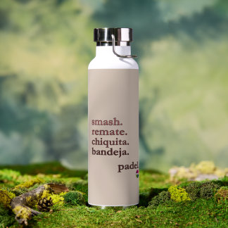 Padel-Wasserflasche - Persönliches Wort Vibe Taupe Trinkflasche