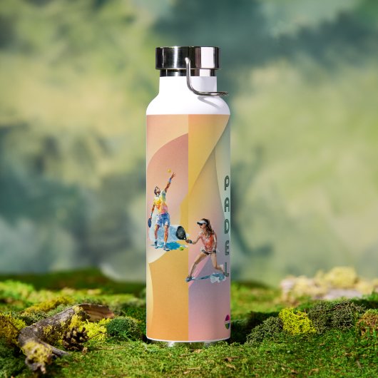 Padel Water Bottle: Vibrant Style Collection Vol.1 Trinkflasche (Außenbereich (gedreht))