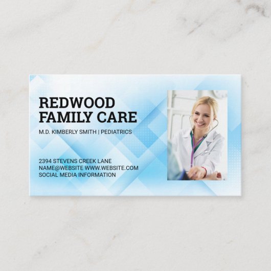 Pädiatrie Doctor | Arzneimittel | Arzt Visitenkarte (Vorderseite)